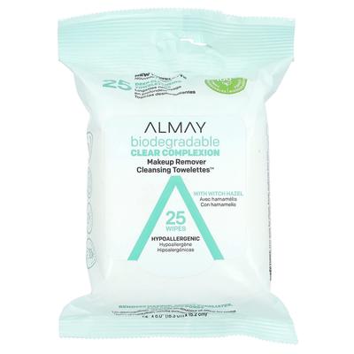 Almay, Makeup Remover Cleansing Tissue, Containing Witch Hazel, 25 Wet Wipes