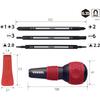 [Amazon.co.jp Exclusive] VESSEL (VESSEL) Ball Grip Replacement Screwdriver Household (Red) Plus, ...
