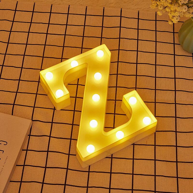 26 Luminous Alphabet Letter LED Night Lights Ambience Battery Light Letters Lamp Christmas Wedding Birthday Party Decoration