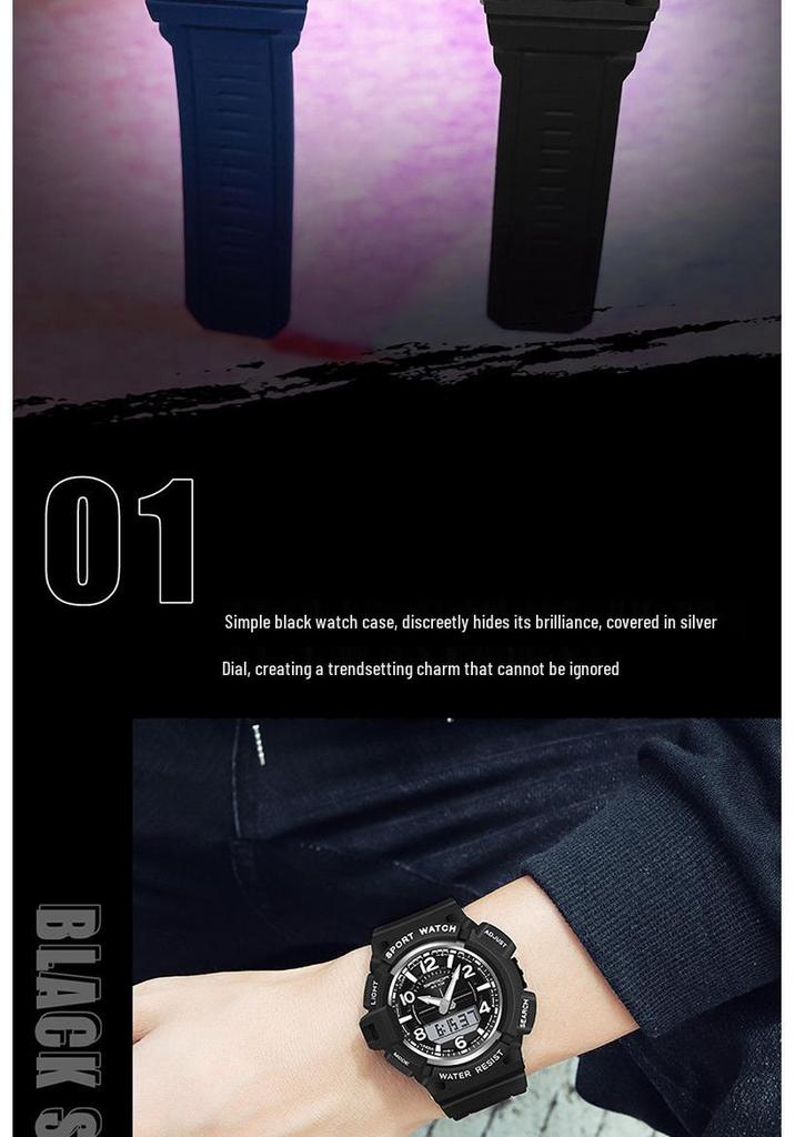 Sanda Multifunctional Luminous Sports Watch for Students – Waterproof, Electronic, Junior High School Youth Style
