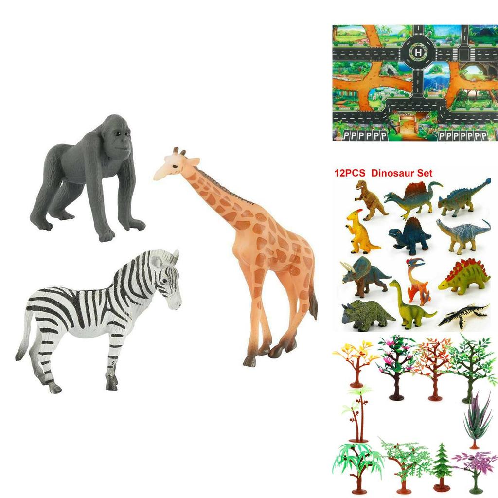 Colorful 12pcs Kids Toys Small Plastic Figures Ideal For Educational Safari And Ocean Exploration