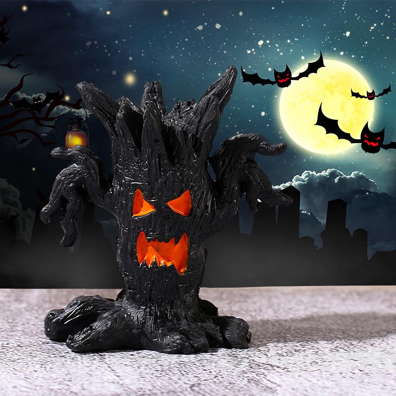 

Halloween Tree Spirit Miniature Garden Ornaments - Resin Ghost Festival Decor