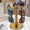 360° Rotating Sunglasses Rack Stainless Steel Glasses Stand Eyewear Display  Tabletop Decor