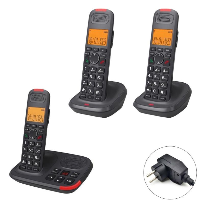 DECT Cordless Phone Expandable With 2 Handsets Telephont For Multi Room Communication And Easy Installation