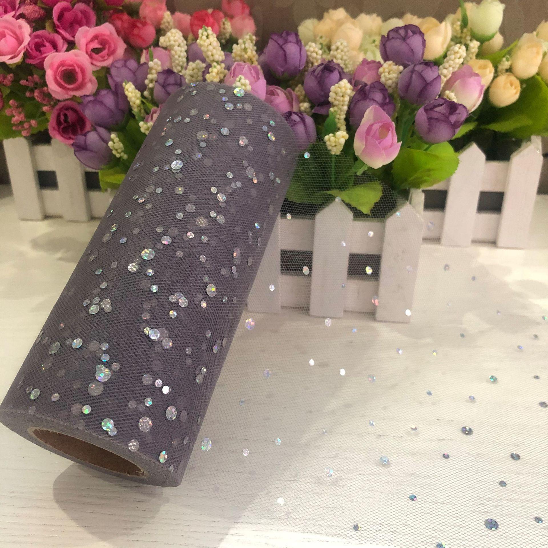 

10 ярдов, тюль с лазерными блестками, рулон органзы, украшение для вечеринки, сделай сам, ткань-пачка, свадебное украшение, швейная сетка, юбка-пачка из органзы, аксессуары серый