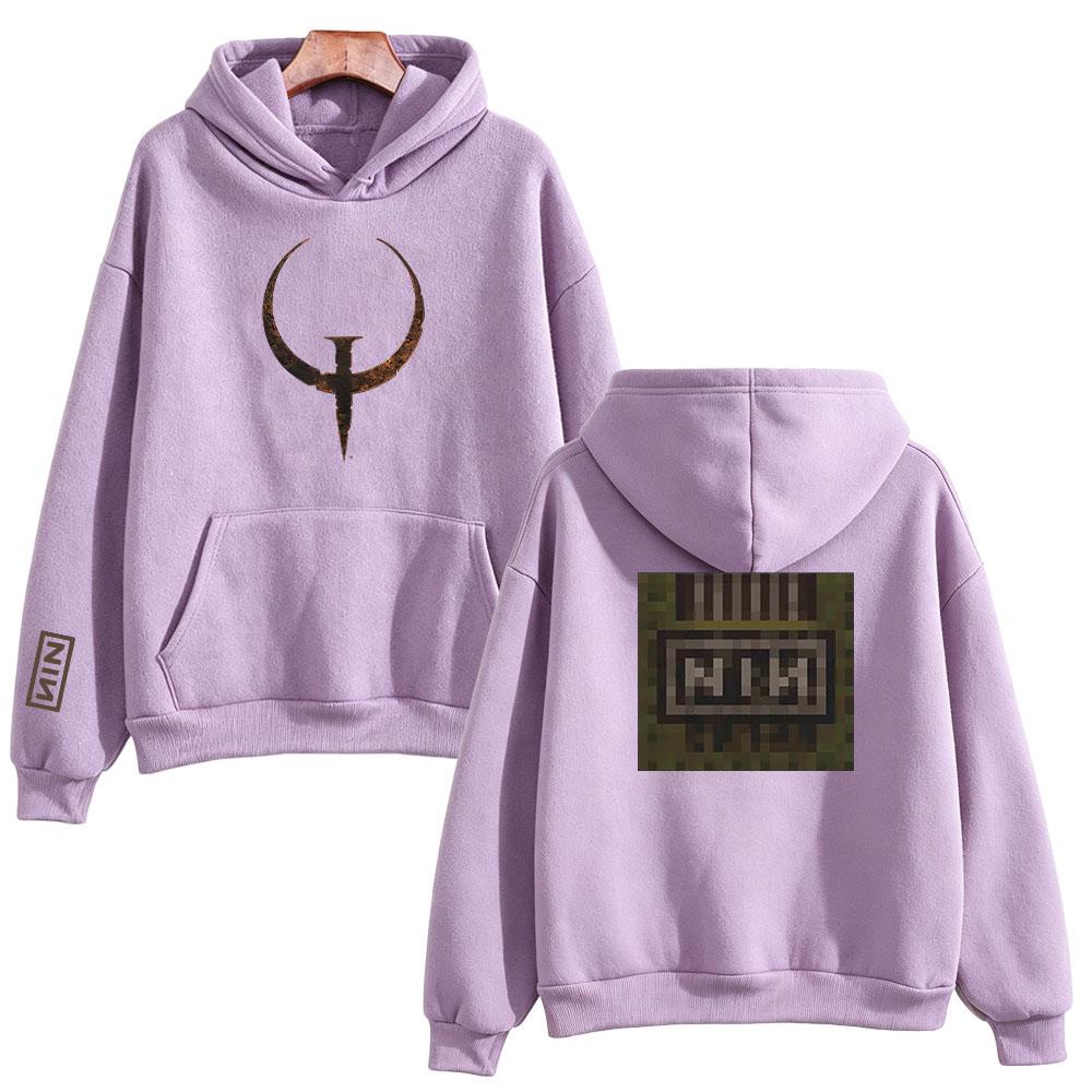 Nine Inch Nails Fashion Casual Hoodies Quake + Nin 30Th Hoodie Women Men Long Sleeve Drawstring Hooded High Street Sweatshirts