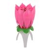 JSF04105-U Musical Lotus Flower Birthday Candle Party Cake Wedding Multicolour 2pcs