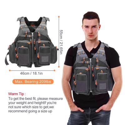 Outdoor Breathable Padded Fishing Life Vest Superior 209lb Bearing Life Safety Jacket Swimming Sailing Waistcoat