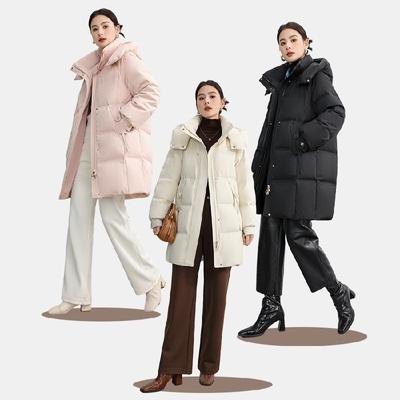 Down Cotton Jacket Women's Hooded Thickened Fashionable Warm Cotton Jacket