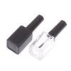 15ml Empty Glass Nail Gel Bottle Refillable Nail Polish Container with Brush for DIY Blending & Storage