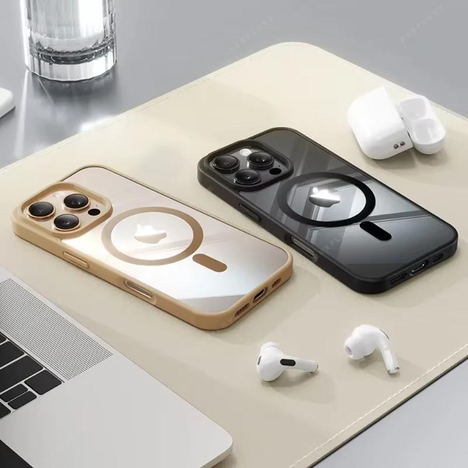 Magnetic Clear Phone Case for iPhone 16E 14 15 16 Plus 11 12 13 Pro Max X XR XS MAX 12 13 Mini Magsafe Charging Shockproof Cover