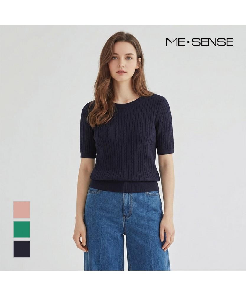 MESENSE Cable Knit Round Neck_Mb36Kns326Z