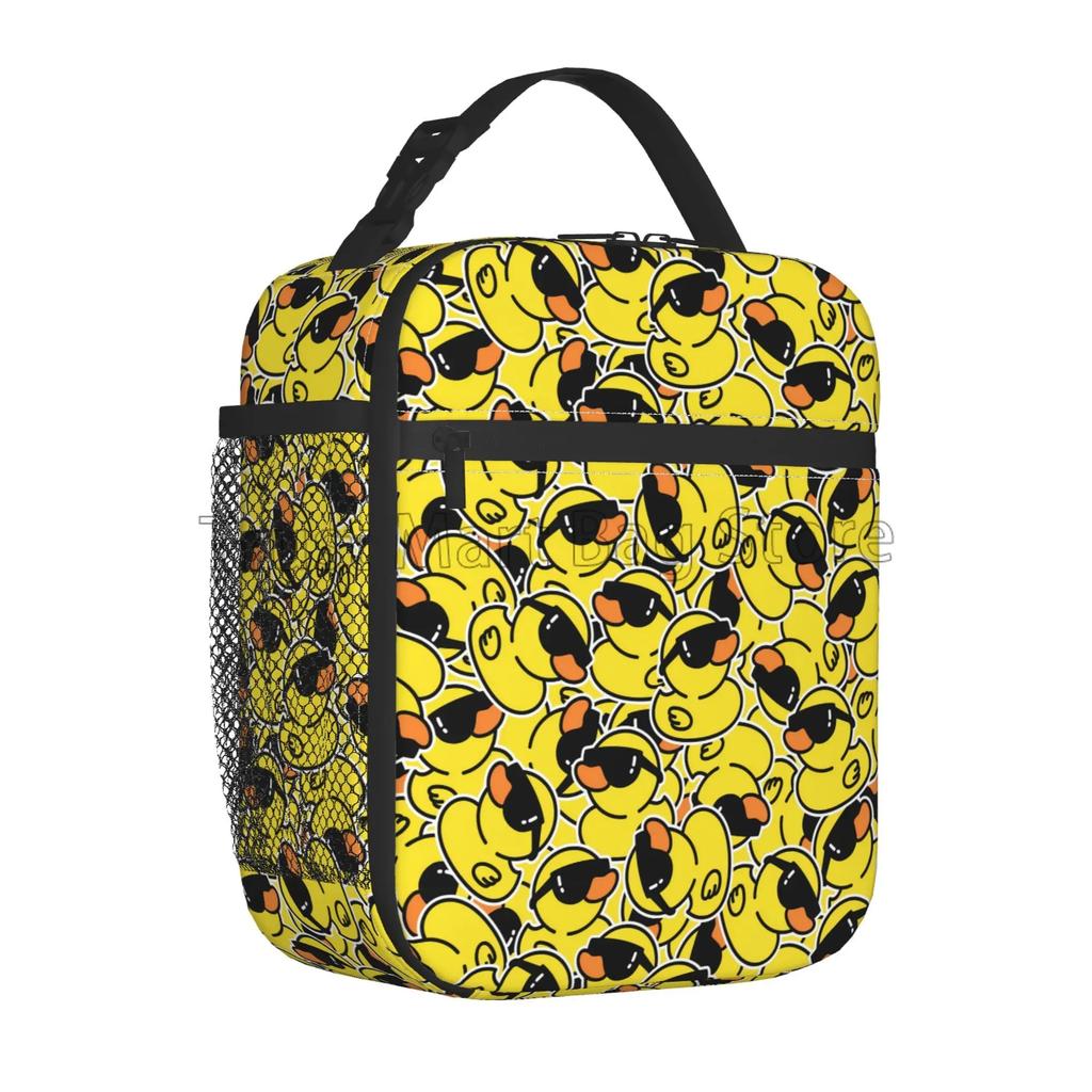 Borsa Pranzo Paperella di Gomma Gialla Cartoni Animati Anatre Riutilizzabile Borsa Termica Portapranzo per Lavoro Scuola Picnic Viaggio