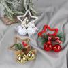 New Christmas Holiday Party Pentacle Metal Bell Accessory Pendant Diy Christmas Tree Pendant Bow Bell Window Props Hanging Ornam