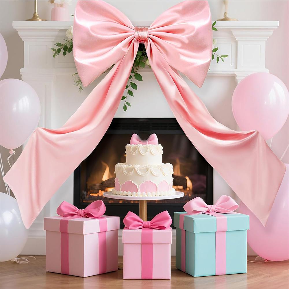 Coquette Large Satin Bow for Wall Decoration, Birthday Party Backdrop