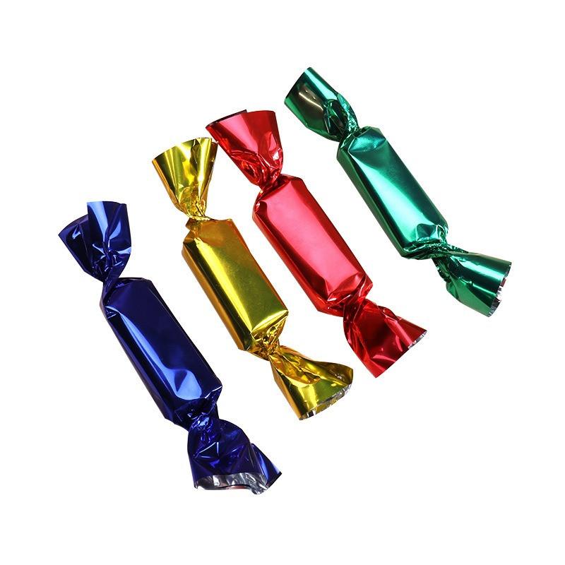 500 Stück 9x12cm Aluminiumbeschichtete Folie Einfarbige DIY Handgemachte Nougat Süßigkeiten Verpackung Milch Toffee Hülle