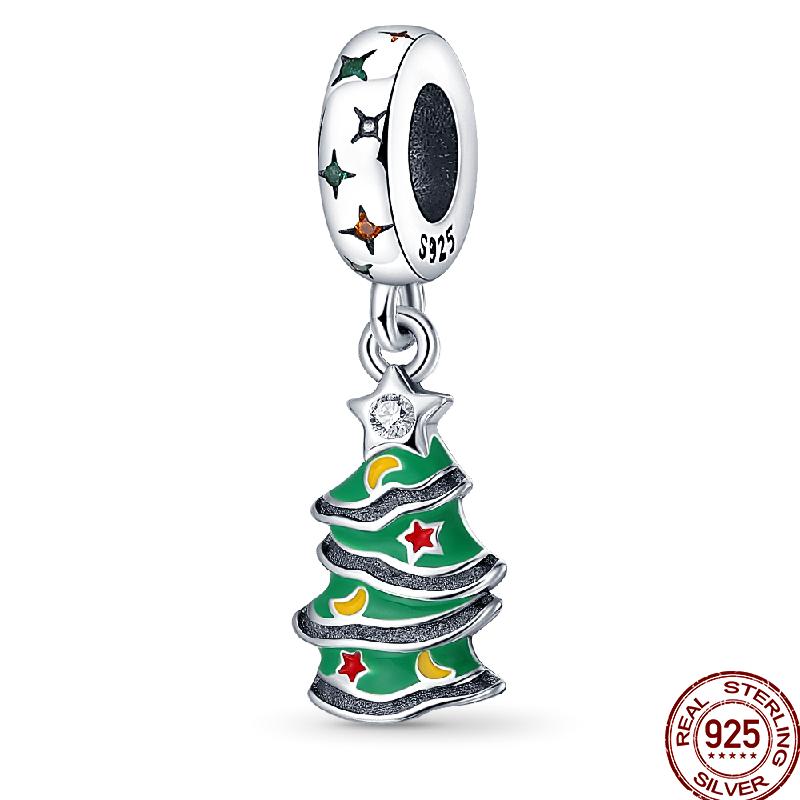 Copper Copper Snowman Gingerbread Santa Claus Ornaments Beads Suitable For 3Mm Original Bracelet Diy Jewelry