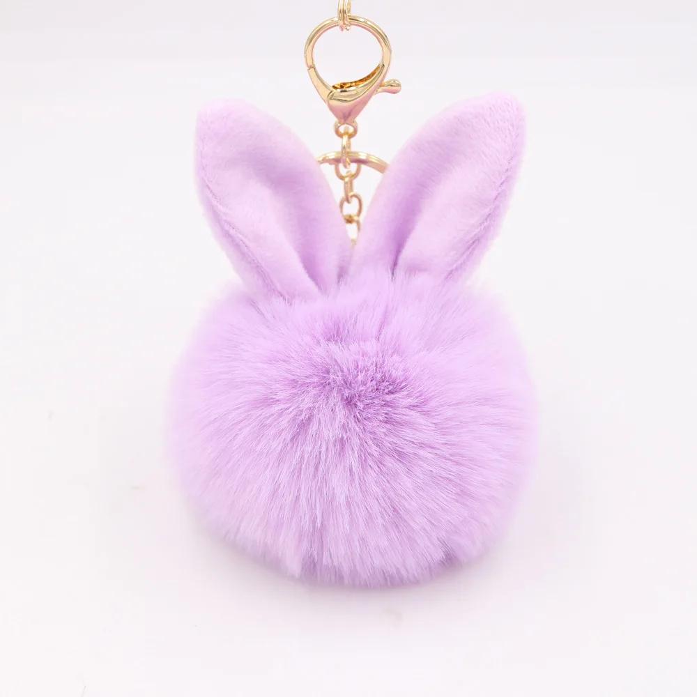 Rabbit Ear Hair Ball Keychain Pendant Plush Pendant Imitation Fur Bag Jewelry Fury Ball