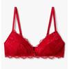 Women S Padded Triangle Bra With Flower Embroidery  0825381525 
