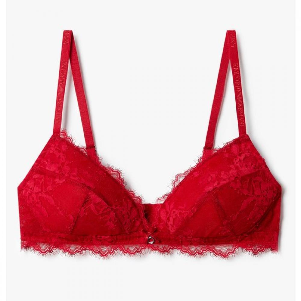 Emporio Armani Женский мягкий треугольный бюстгальтер с вышивкой цветов 0825381525 S