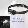 USB Rechargeable Mini Strong Light LED Sensor Headlamp Outdoor Waterproof Work Head Torch Camping Fishing Search Headlight