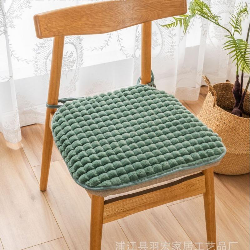 1PCS Plush Chair Cushion Winter, Polyester Seat Pad for Dining Chairs Entryway Stool Cushion Multi-Purpose Butt Pillow Decor
