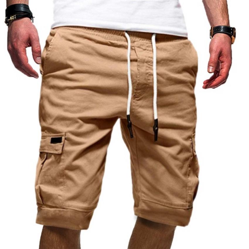 2025 Summer Fashion European And American Men'S Loose Five Quarter Pants With Multiple Pockets