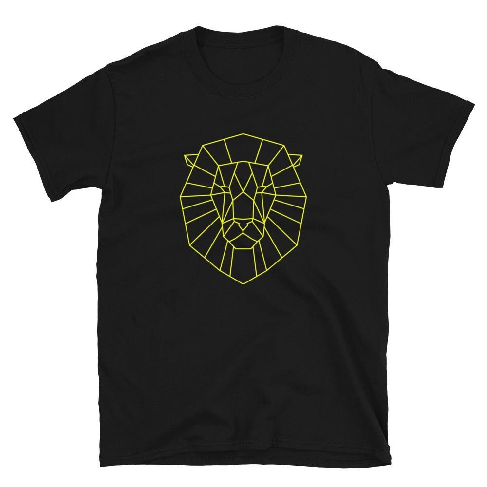 LION Yellow Animal Simple Classic Everyday Simple Graphic T-Shirt L