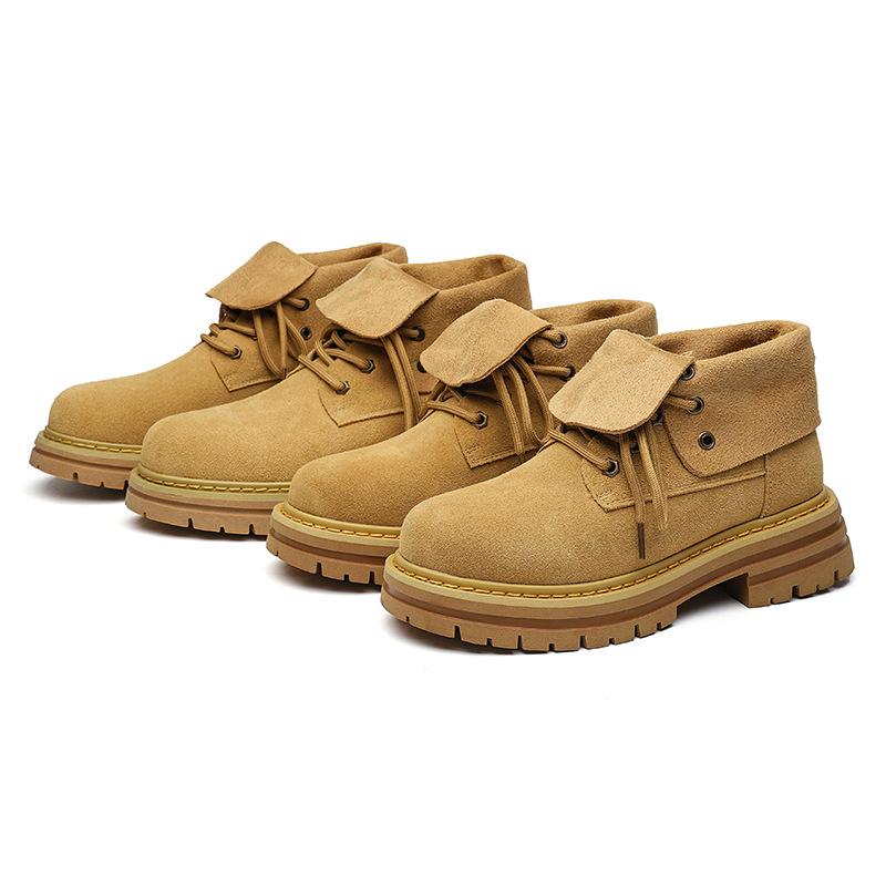 204 года молодежных замшевых универсальных ботинок Martin средней высоты 8261-A 44 жёлтый — фото 5