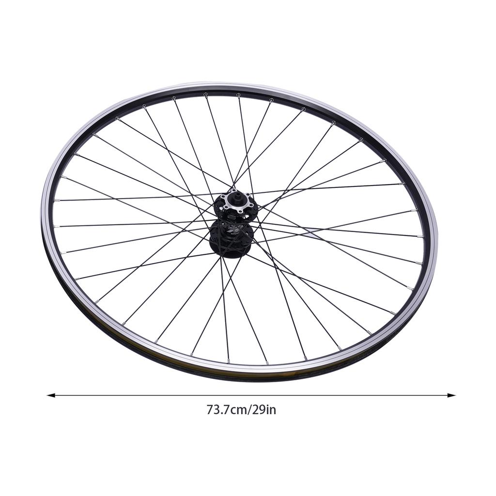 Mountain Bike Wheelset 29 Inch, Aluminum Alloy Rim Disc Brake MTB Wheelset, Quick Release Front Rear Wheels Black Bike Wheels