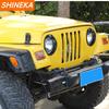 SHINEKA Car Front Headlight Lamp Decoration Cover for Jeep Wrangler TJ 1997 1998 1999 2000 2001 2002-2006 Exterior Accessories