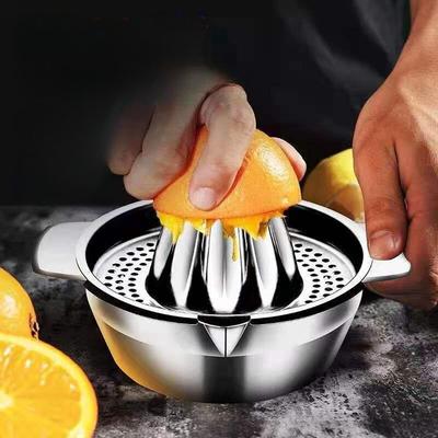 Manual Lemon Orange Fruit Juicer Stainless Steel Kitchen Accessories Durable Citrus Raw Juice Maker Portable Creative Squeezer