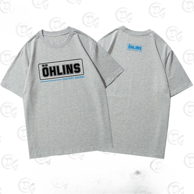 2025 Sweden OHLINS Motorcycle Shock Absorber Modified Short-sleeved T-shirt Male and Female Cyclists Riding Clothes