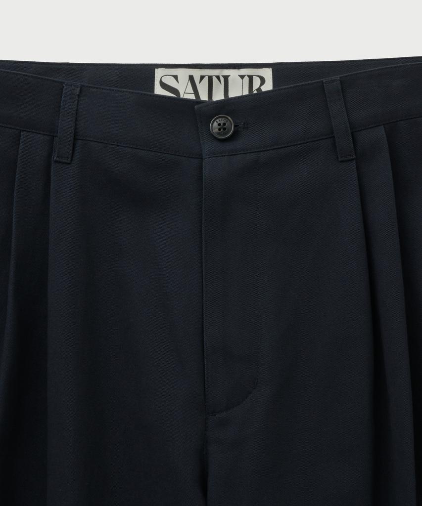 Seteo Relaxed Cotton Chino Pants Dark Navy