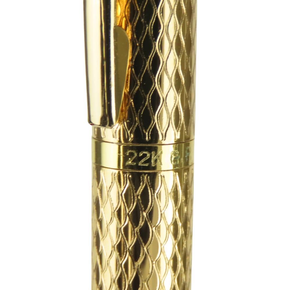 Used  Ballpoint pen GOLDEN CROWN Two-piece set metal gold mechanical pencil