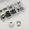 210pcs 304 Stainless Steel Retaining Rings & Belleville Washers Set (M2-M12) with Tweezers
