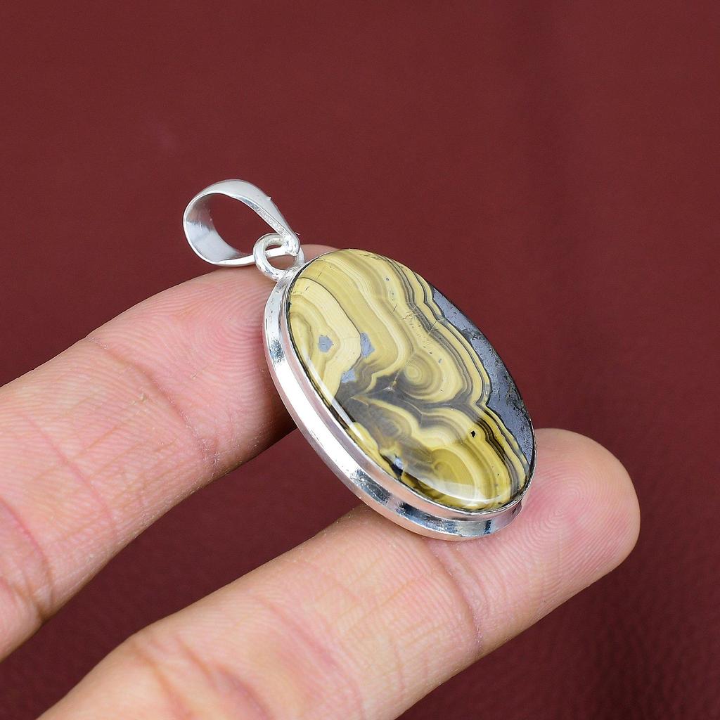 Schalenblende pendant natural gemstone pendant 925 sterling silver pendant handmade jewelry designer pendant gifts for him brand new pendant