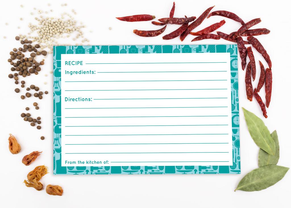 Inkdotpot Karta Przepisu 6x4 cala Jednostronne Karty z Projektami Przepisów Obramowanie Karty Przepisu Ślub-Wieczór Panieński-Baby Shower- Opakowanie