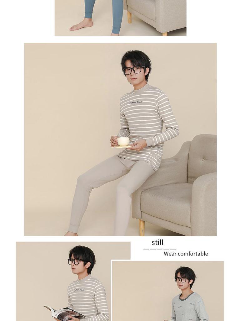 Big Kid Pure Cotton Autumn Underwear Set for Boys - Warm Sweater for Teen Students