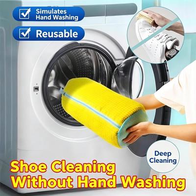 Cylindrical Shoe Washing Bag Polyester Laundry Shoe Protector Prevent Deformation