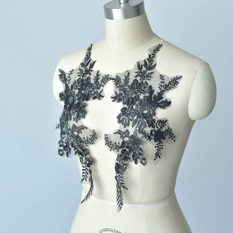 Multi-Color Flat Embroidery Embroidered Lace Flowers, Wedding Veil, Dress Handmade Diy Accessories, Clothes Decorative Lace Materials