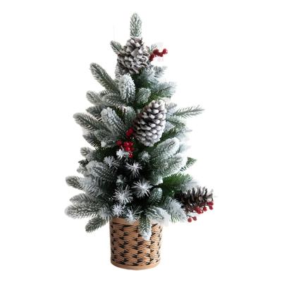 Árvore de Natal Artificial com Pinhas Acessórios de Mesa Festivos Decoração de Mesa para Casa Enfeite de Natal