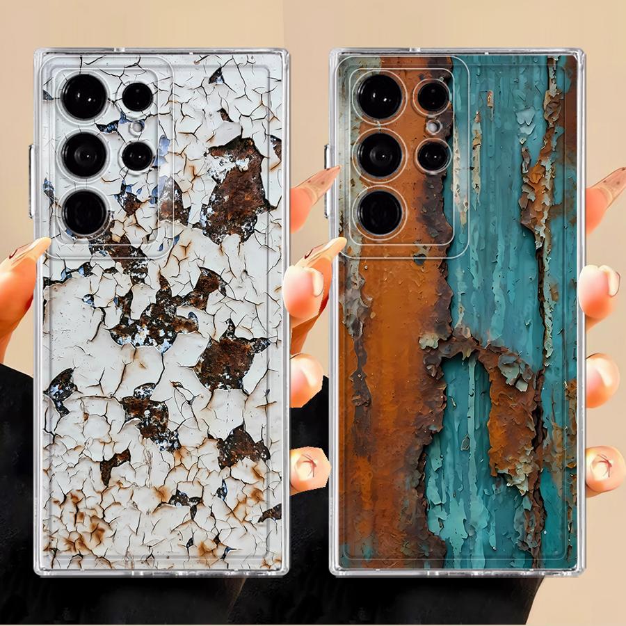 Retro Rust Phone Cover Case for Samsung Galaxy S26 S25 Edge S20 Plus S23 Ultra S24 S21 Note 20 Ultra 10 S22 FE