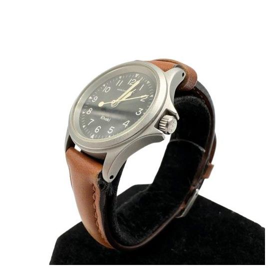 Used Hamilton Khaki Watch Quartz Leather Strap