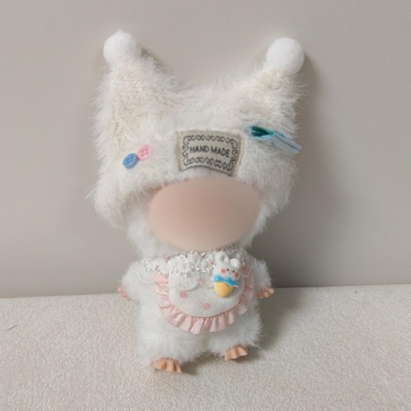 Mini 4th Gen Labubu Doll Clothes & Hat Bib Set - Cute Replacement Outfit 4th Gen (Doll not included)