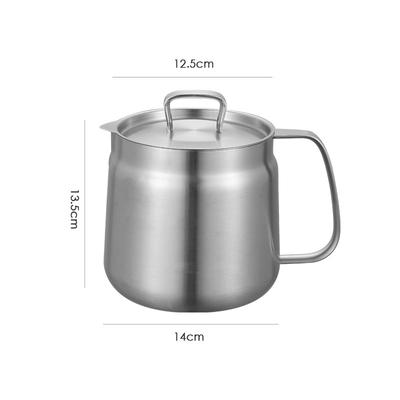 Rostfri Oljefilterkruka Stor Kapacitet Oljeförvaringstank Livsmedelskvalitet Filtrerad Oljerest Lardburk