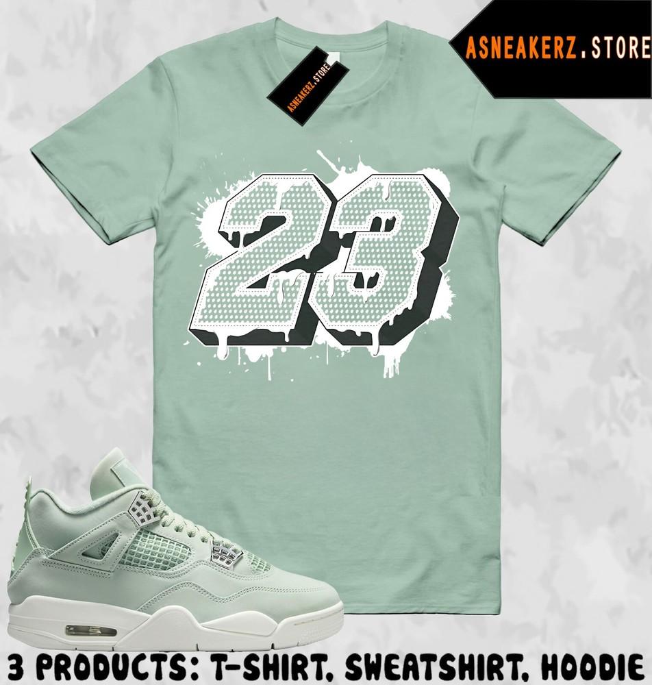 Shirt Matching AJ 4 Abundance Seafoam Sail To Match Sneaker Number 23 4s T-Shirt Unisex T-Shirt XXL