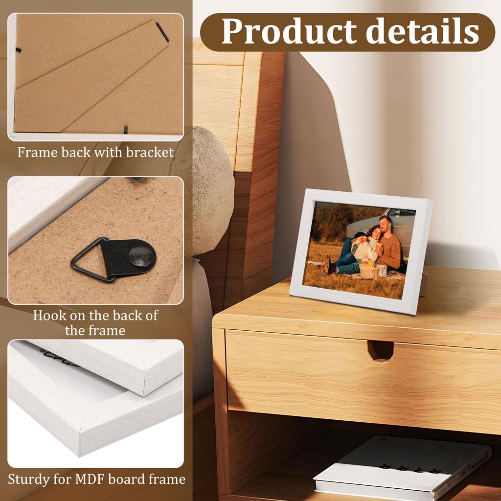 10 Stück Bilderrahmen Collage Wanddeko Mehrere Größen Galerie Rahmen Kombination Display Halter zum Aufhängen Foto Schreibtisch Ornamente