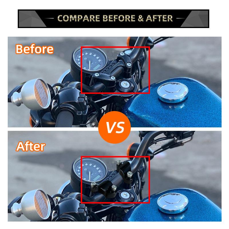 Motorcykelstyrehöjare Fäste Styrklämma Höjning Förlängningsadapter För Harley Sportster 1200 Forty Eight 48 XL1200X 2010-2026