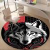 1pc Wolf Pack Office Round Area Rug, Under Office Chairs Bedroom Living Room Home Decor, Room Deco
